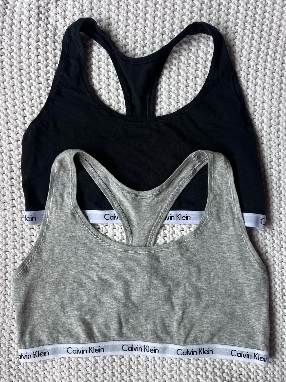 Calvin Klein Bra Bundle Gray Black Jersey Stretch Size Large